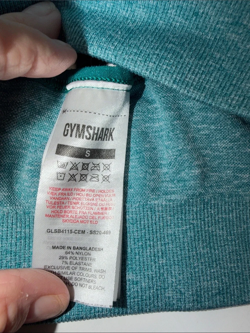 Gymshark Teal Double-Strap Seamless Sports Bra